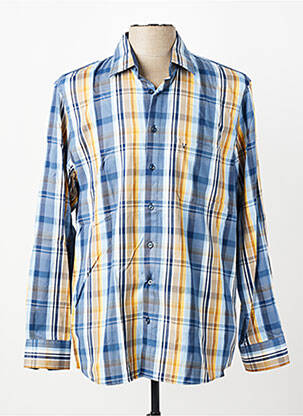Chemise manches longues poches bleu MARVELIS homme