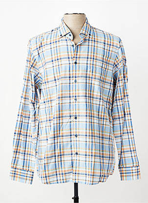 Chemise manches longues poches bleu MARVELIS homme