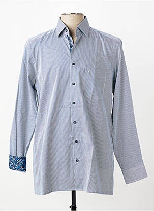 Chemise manches longues poches bleu MARVELIS homme