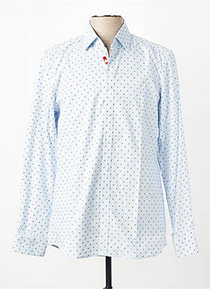 Chemise manches longues coupe cintrée bleu MARVELIS homme