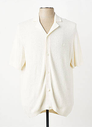 Gilet manches courtes stretch beige FYNCH-HATTON homme