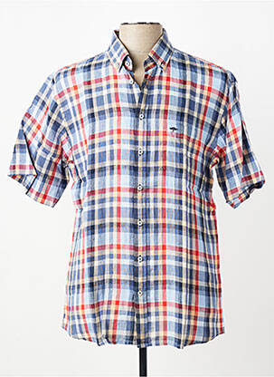 Chemise manches courtes poches bleu FYNCH-HATTON homme