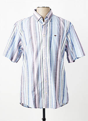 Chemise manches courtes poches bleu FYNCH-HATTON homme