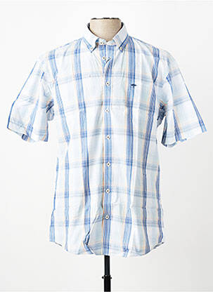 Chemise manches courtes poches bleu FYNCH-HATTON homme