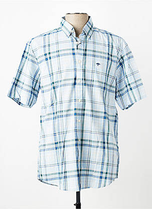 Chemise manches courtes poches bleu FYNCH-HATTON homme