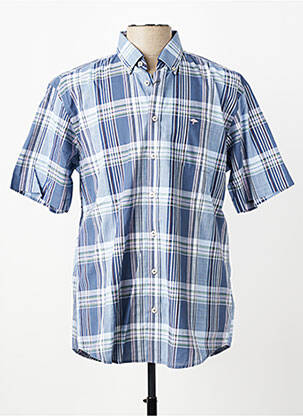 Chemise manches courtes poches bleu FYNCH-HATTON homme