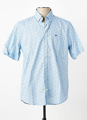 Chemise manches courtes poches bleu FYNCH-HATTON homme