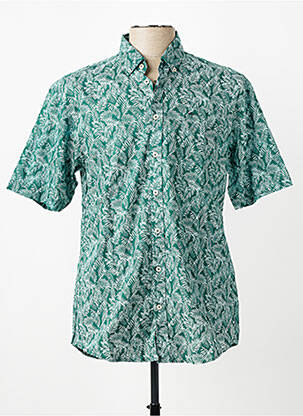 Chemise manches courtes imprimé tie and dye vert FYNCH-HATTON homme