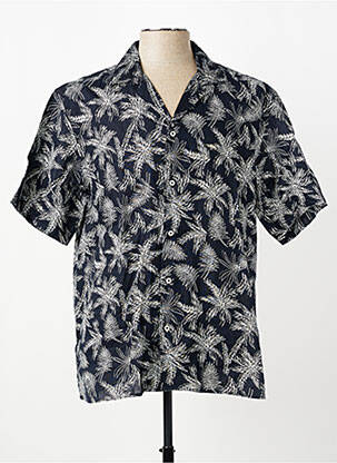 Chemise manches courtes imprimé tie and dye noir FYNCH-HATTON homme
