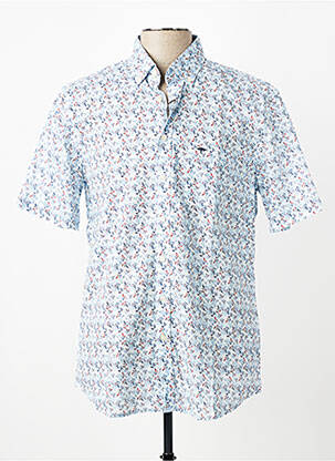 Chemise manches courtes poches bleu FYNCH-HATTON homme