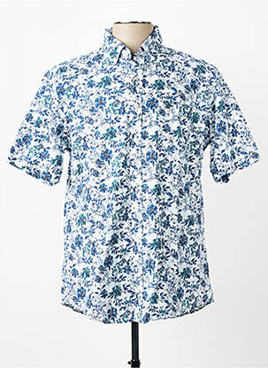 Chemise manches courtes poches bleu FYNCH-HATTON homme