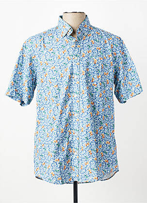 Chemise manches courtes poches bleu FYNCH-HATTON homme