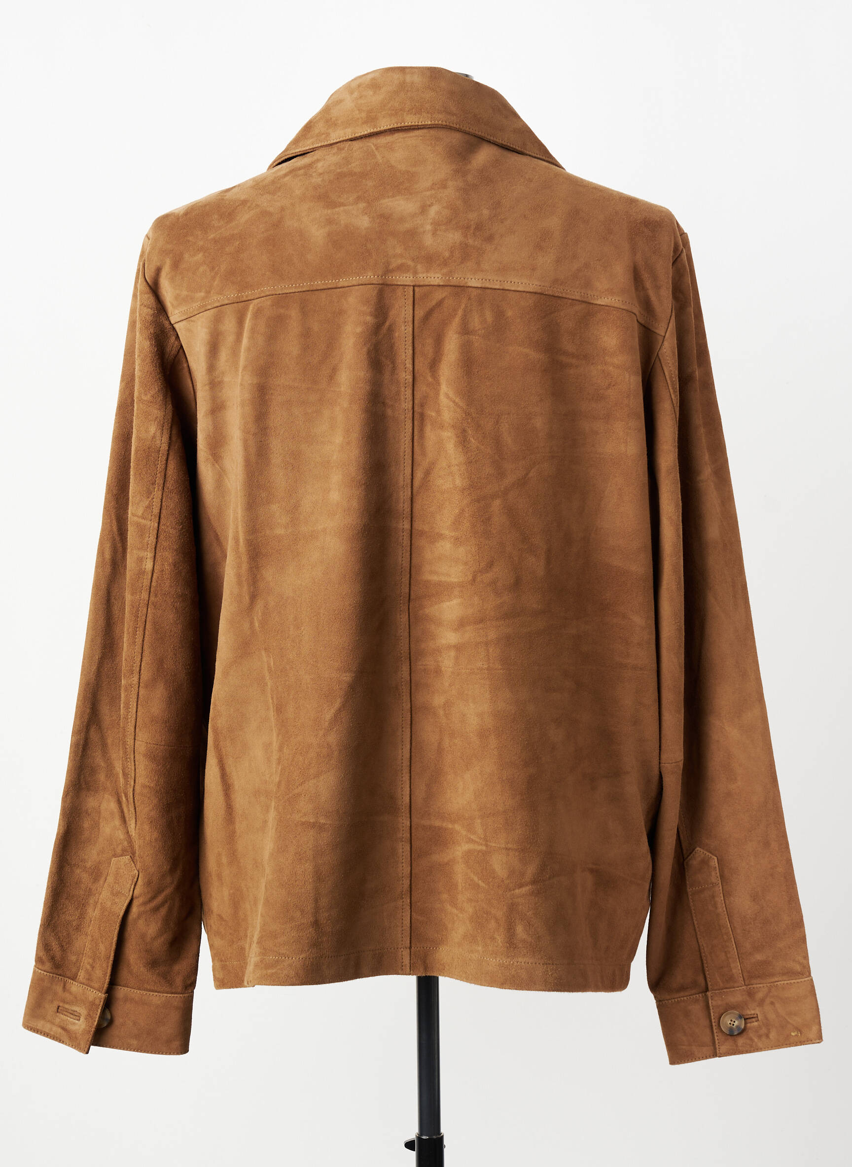 Veste en cuir col chemisier marron FYNCH-HATTON homme