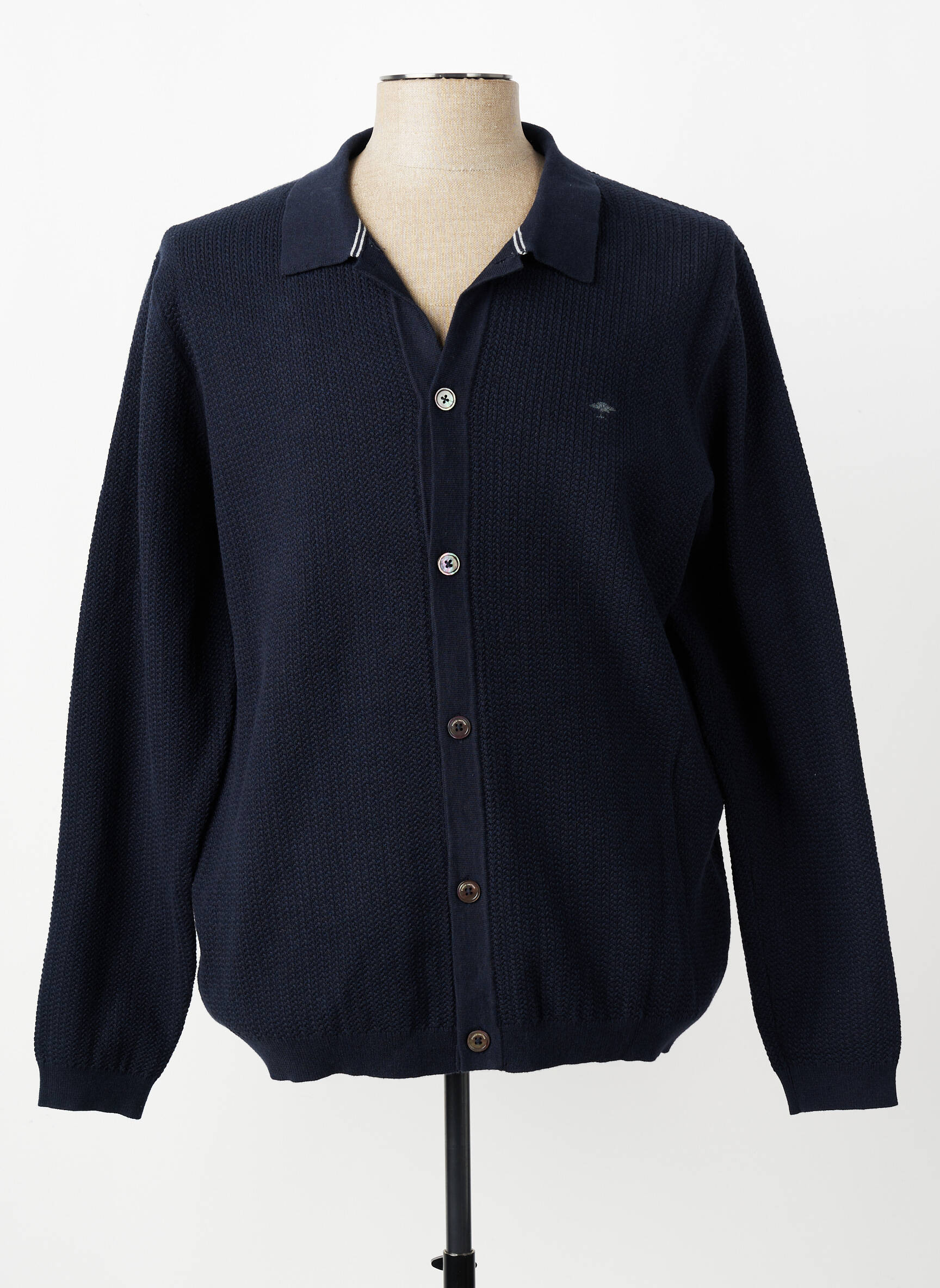 Gilet manches longues fermeture boutonnée sur le devant bleu FYNCH-HATTON homme