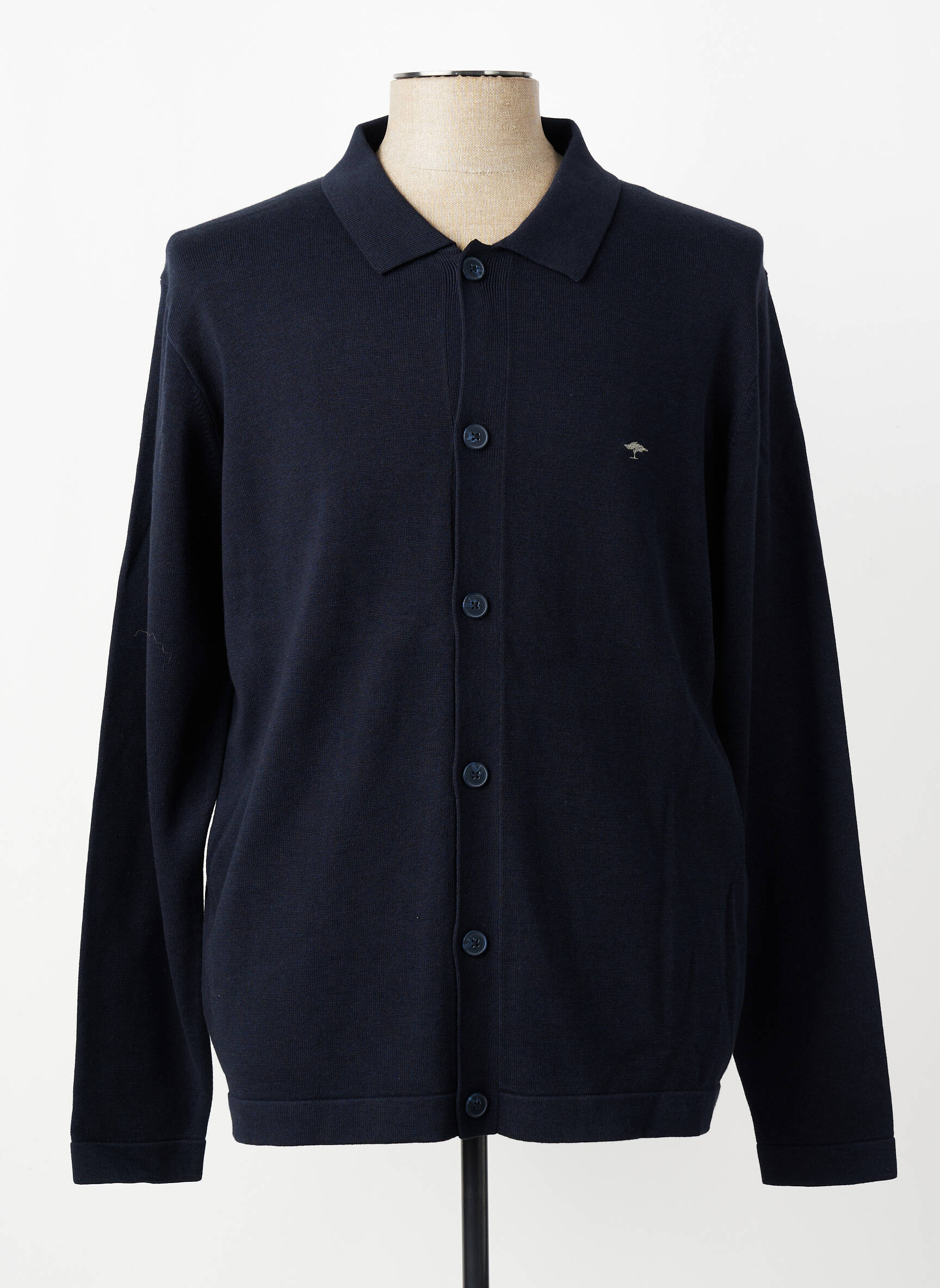 Gilet manches longues fermeture boutonnée sur le devant bleu FYNCH-HATTON homme