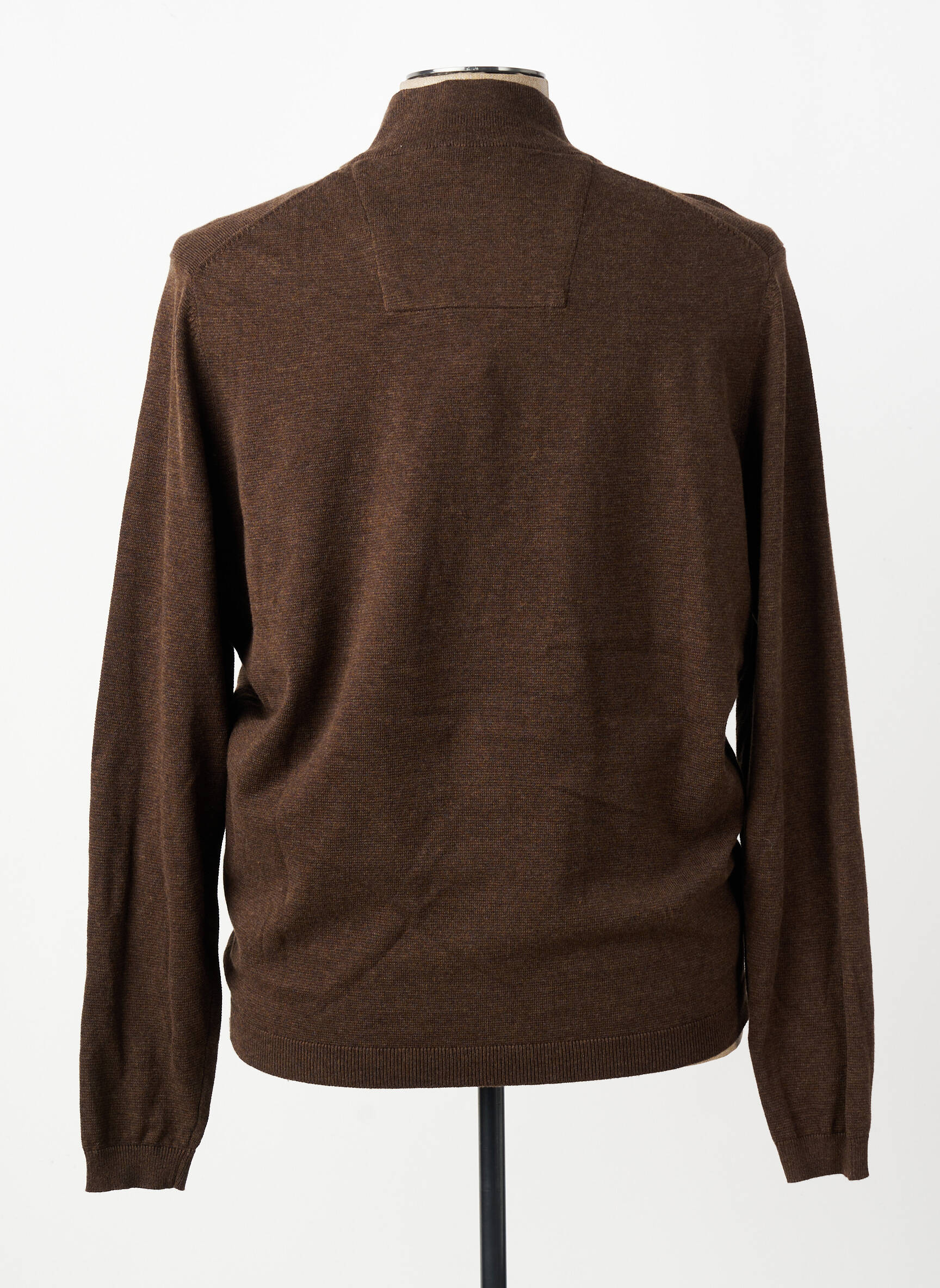 Gilet manches longues tissage chiné marron FYNCH-HATTON homme