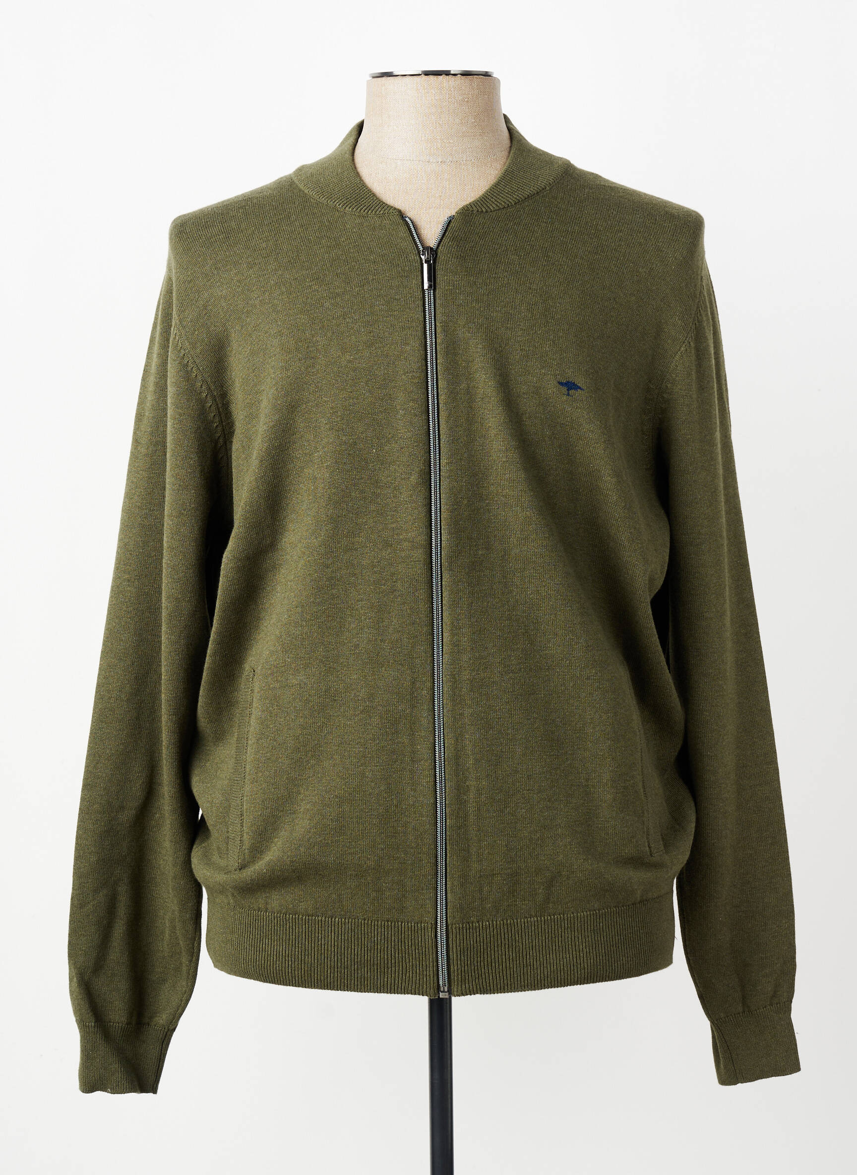 Gilet manches longues col v vert FYNCH-HATTON homme