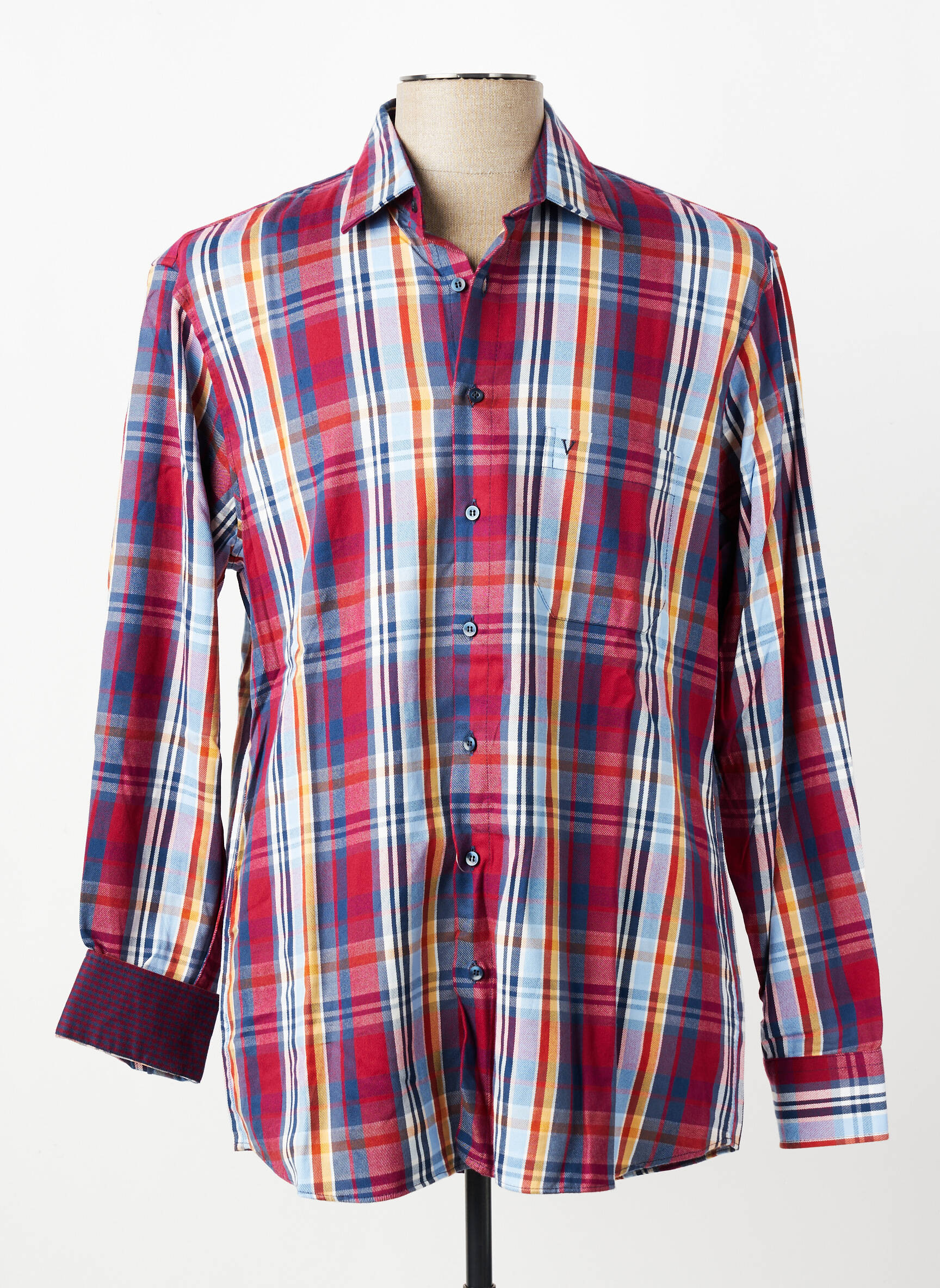 Chemise manches longues poches rouge MARVELIS homme