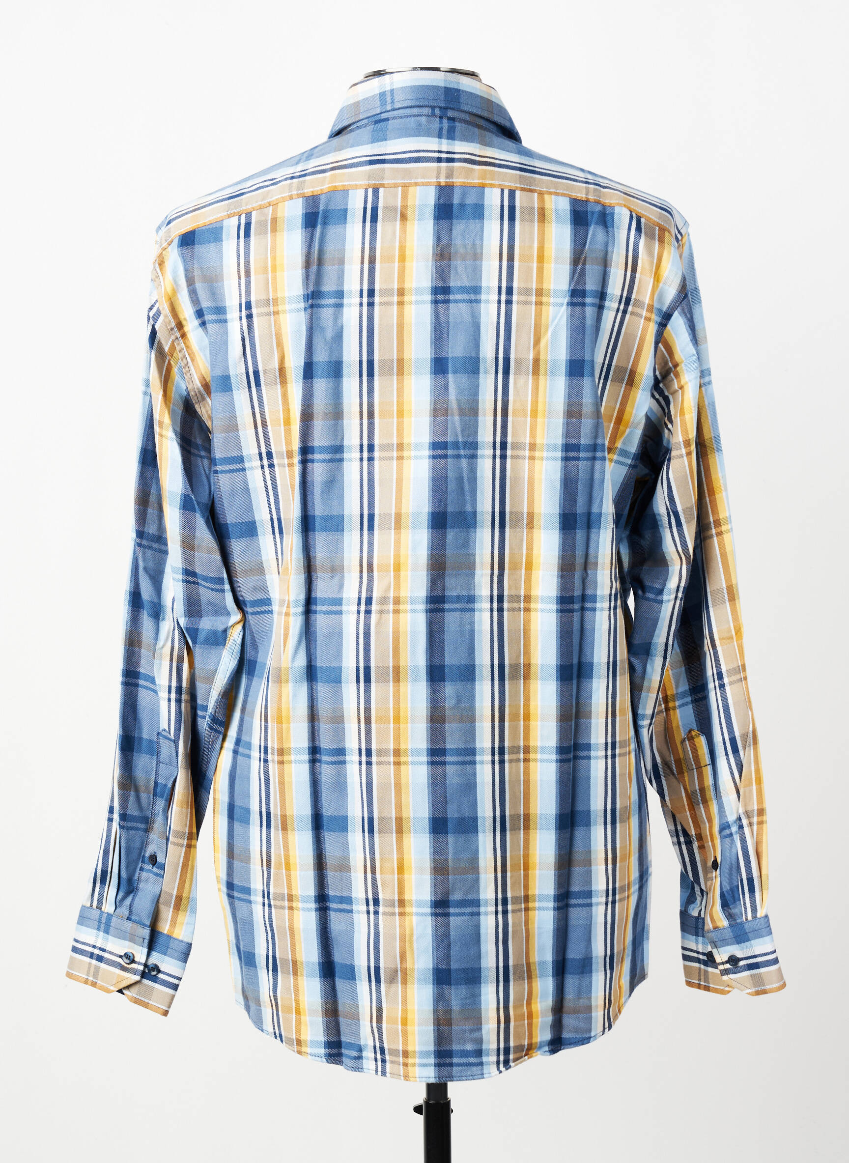 Chemise manches longues poches bleu MARVELIS homme