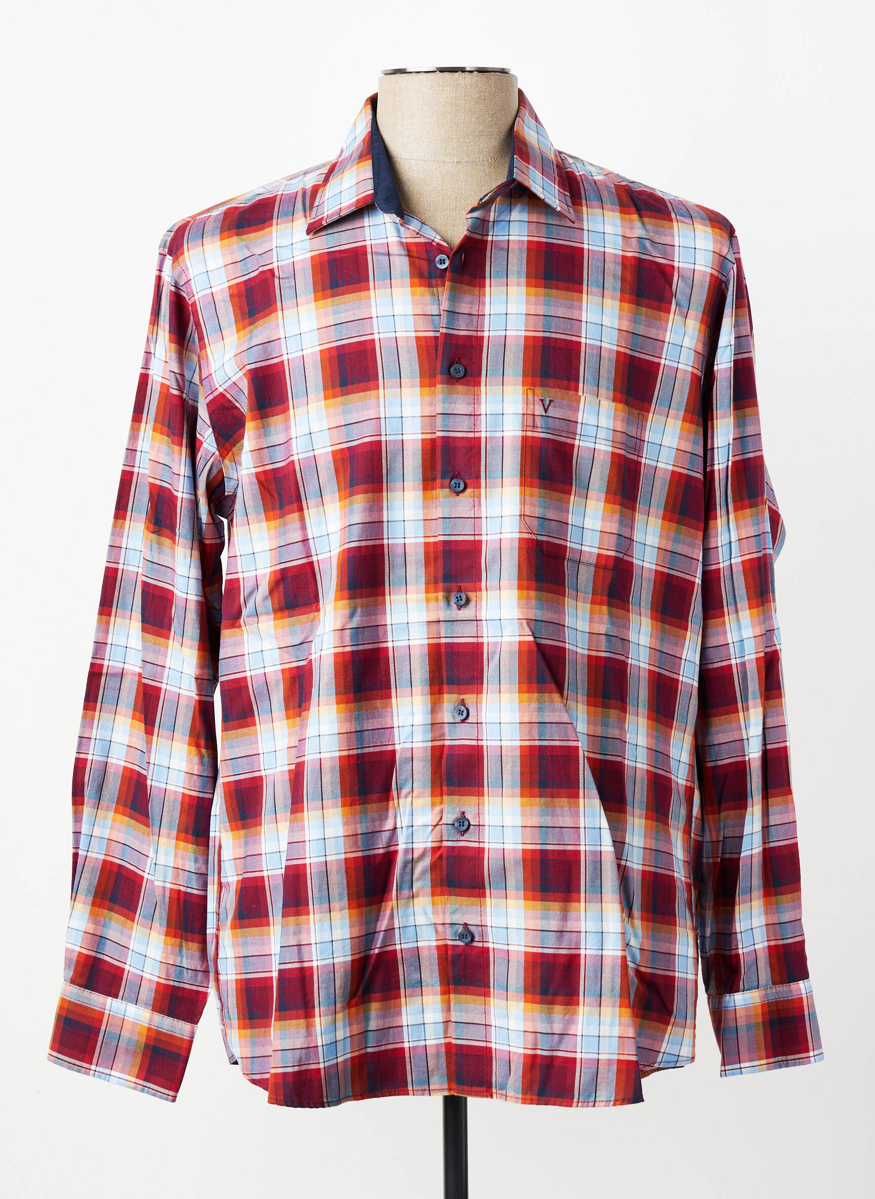 Chemise manches longues poches rouge MARVELIS homme