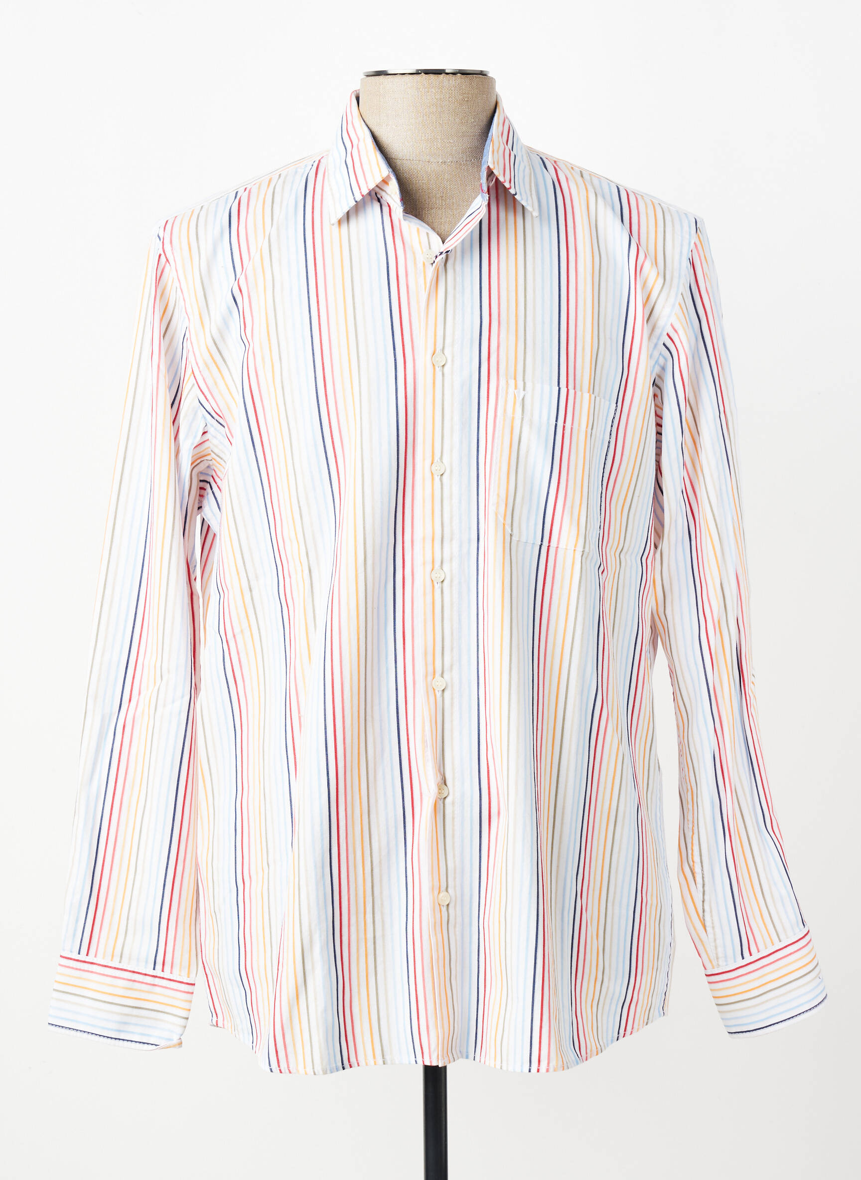 Chemise manches longues poches orange MARVELIS homme