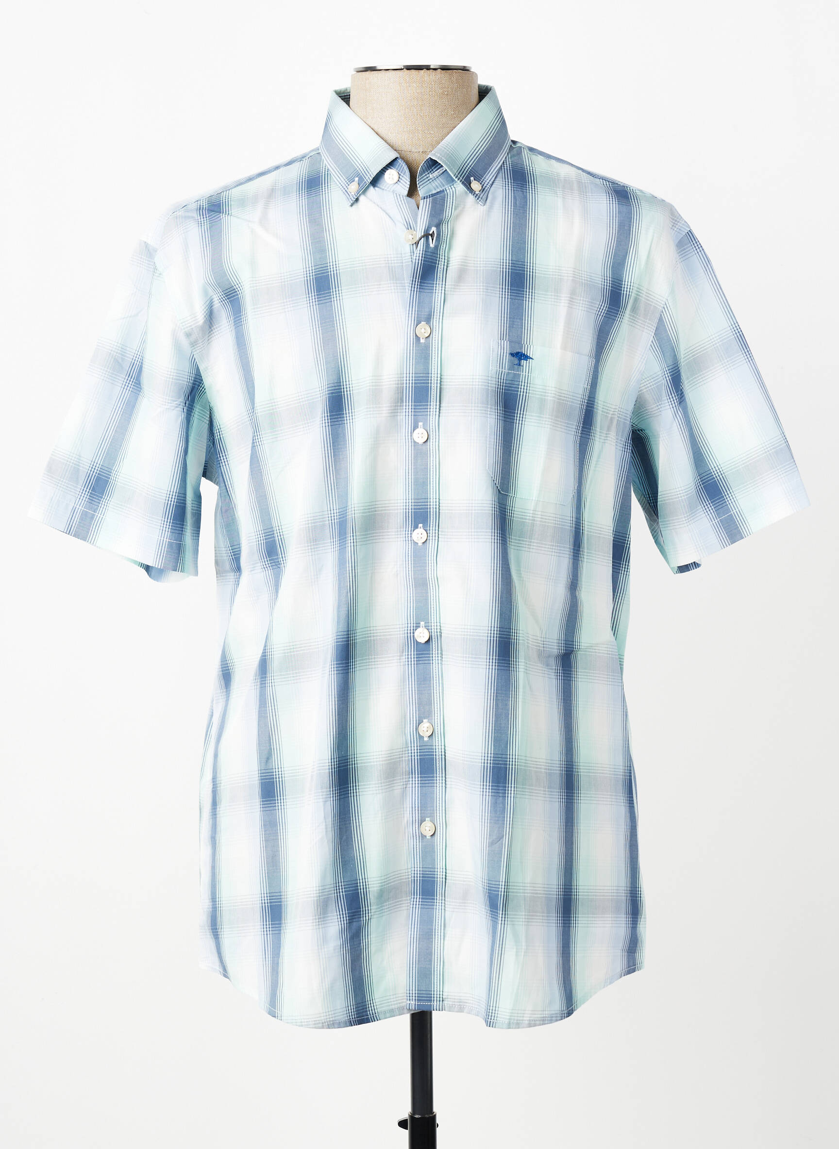 Chemise manches courtes poches vert FYNCH-HATTON homme