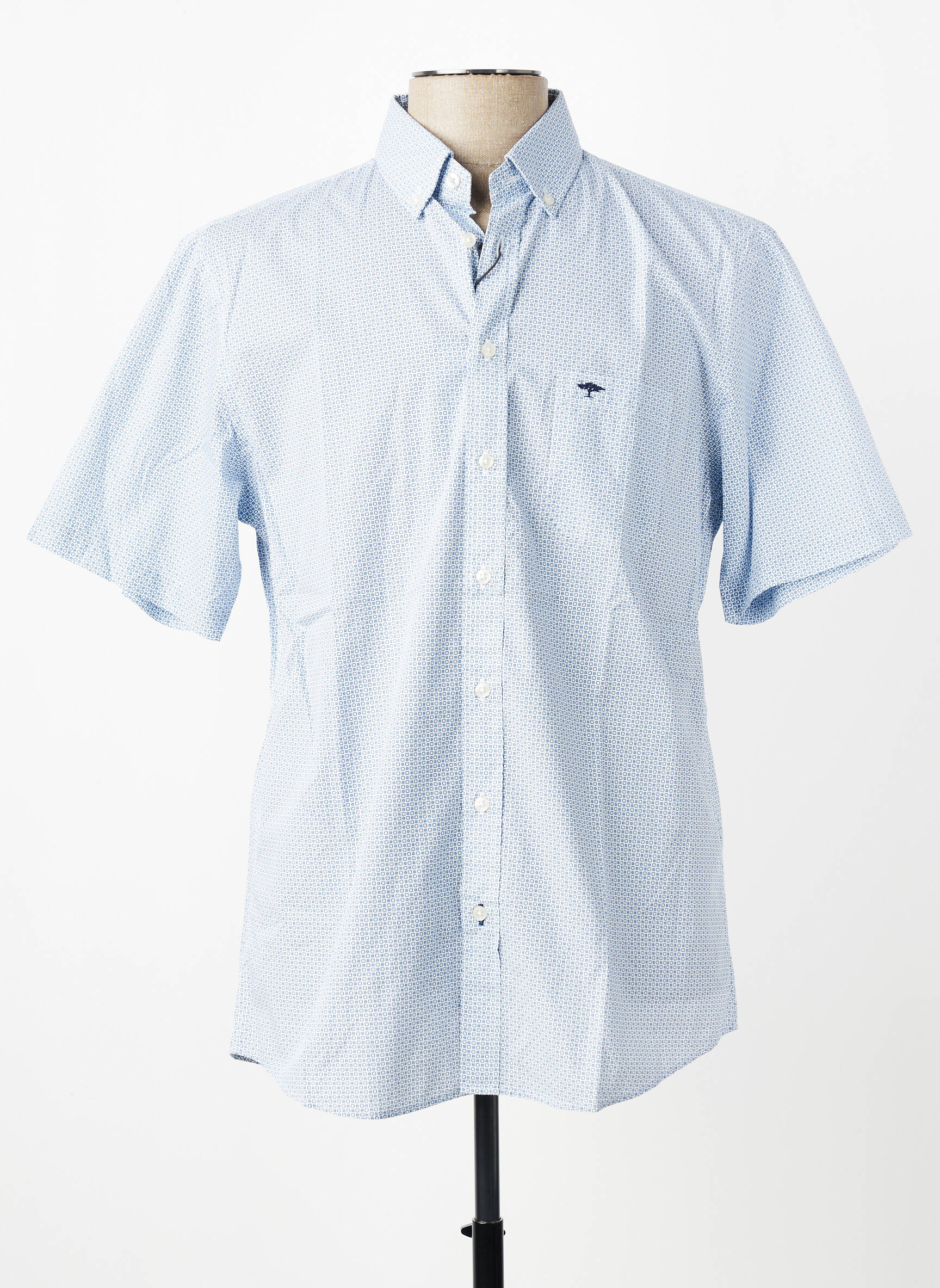 Chemise manches courtes poches bleu FYNCH-HATTON homme