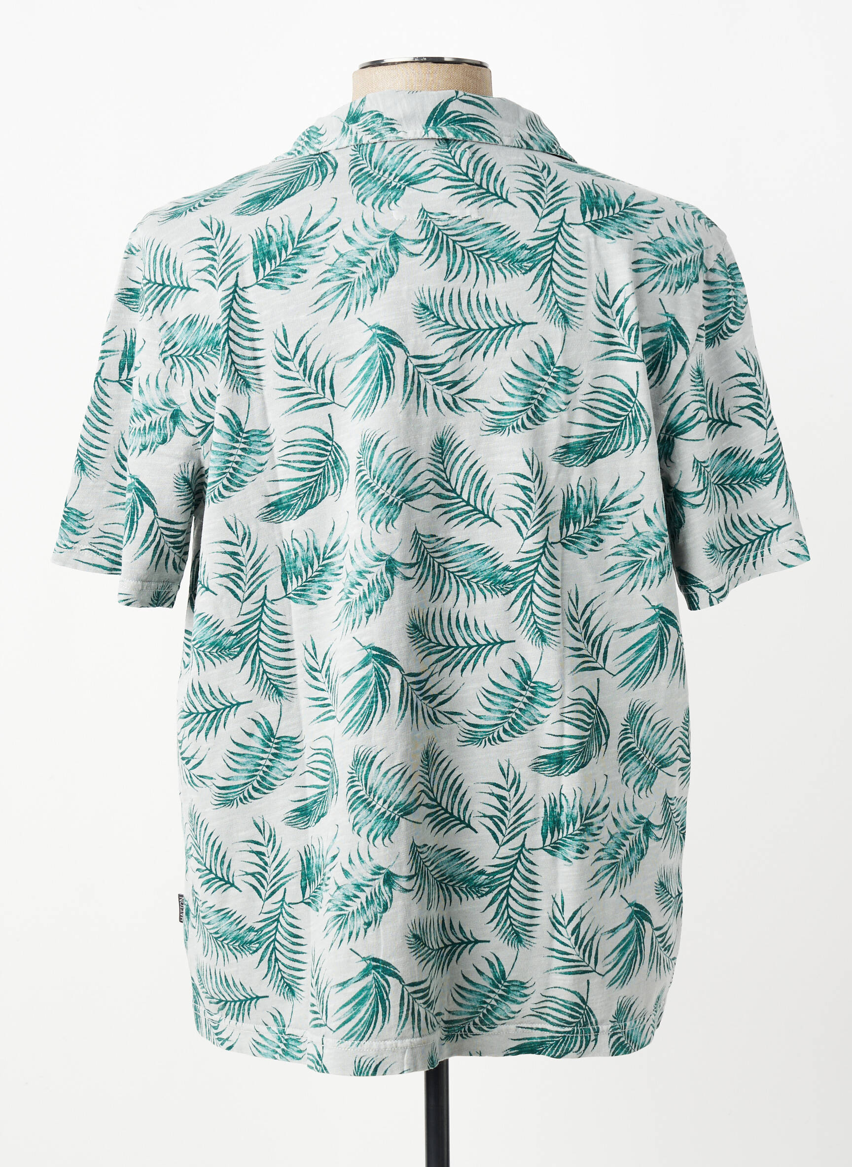 Chemise manches courtes col tailleur vert FYNCH-HATTON homme