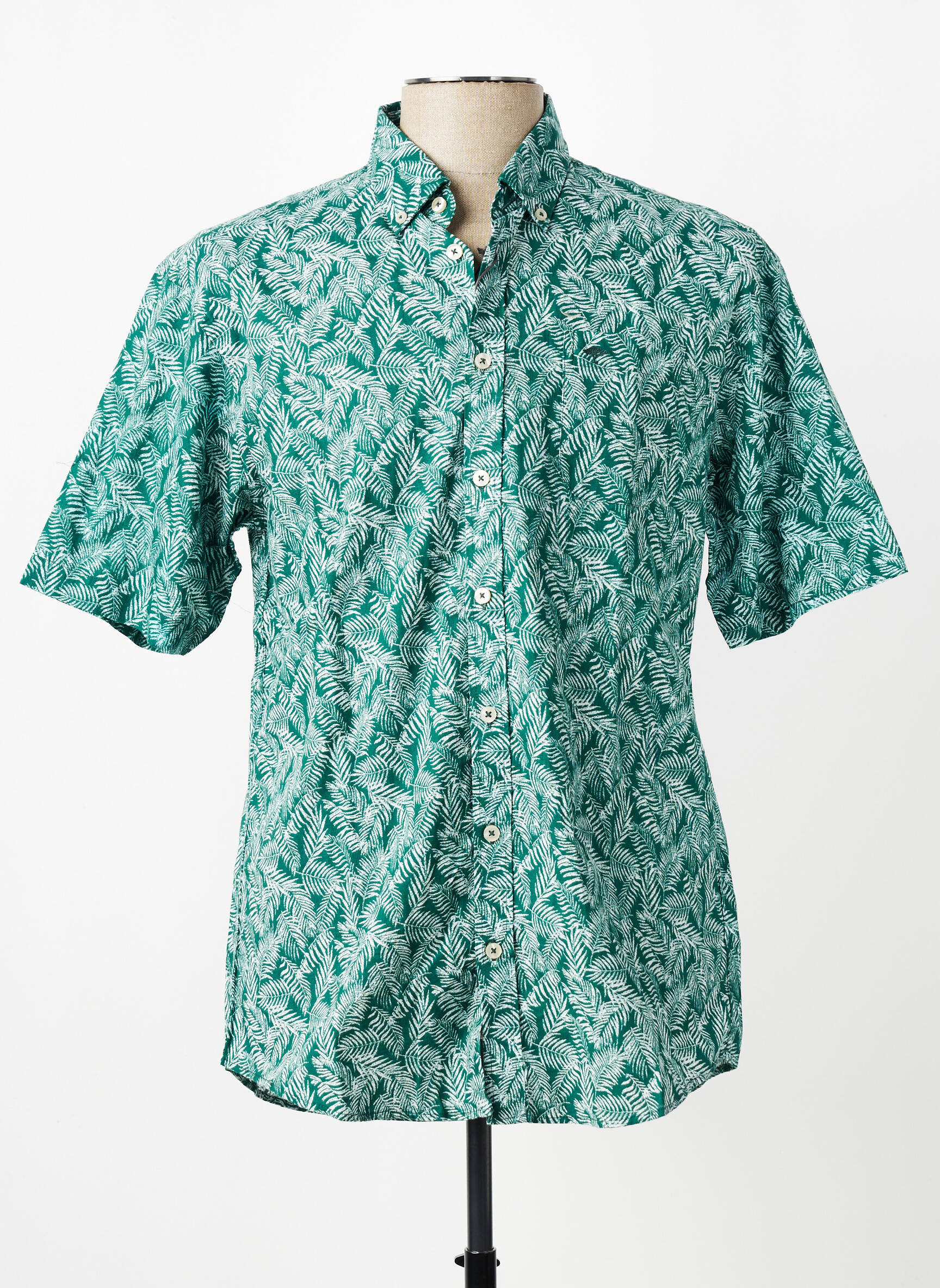 Chemise manches courtes imprimé tie and dye vert FYNCH-HATTON homme