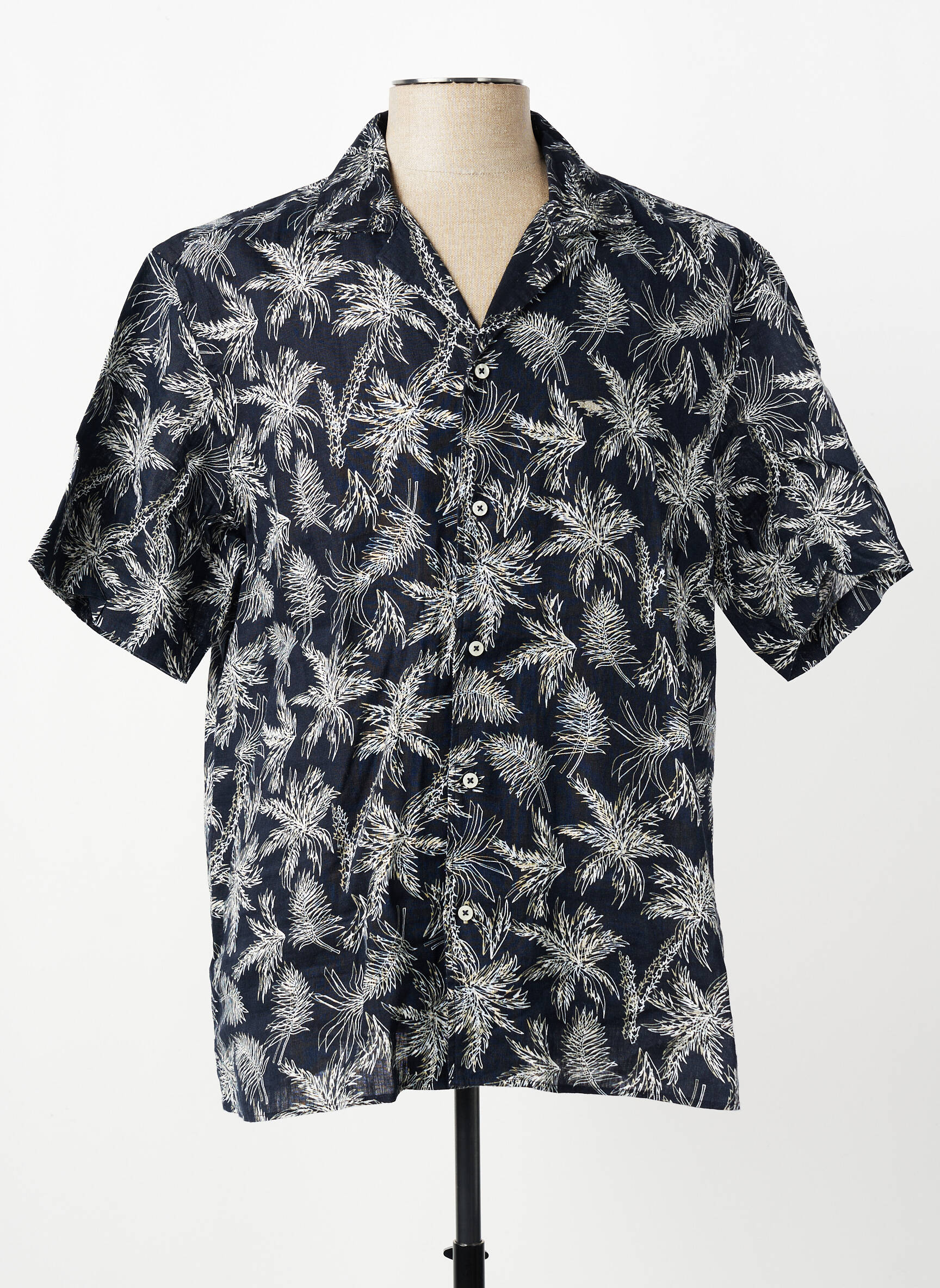 Chemise manches courtes imprimé tie and dye noir FYNCH-HATTON homme