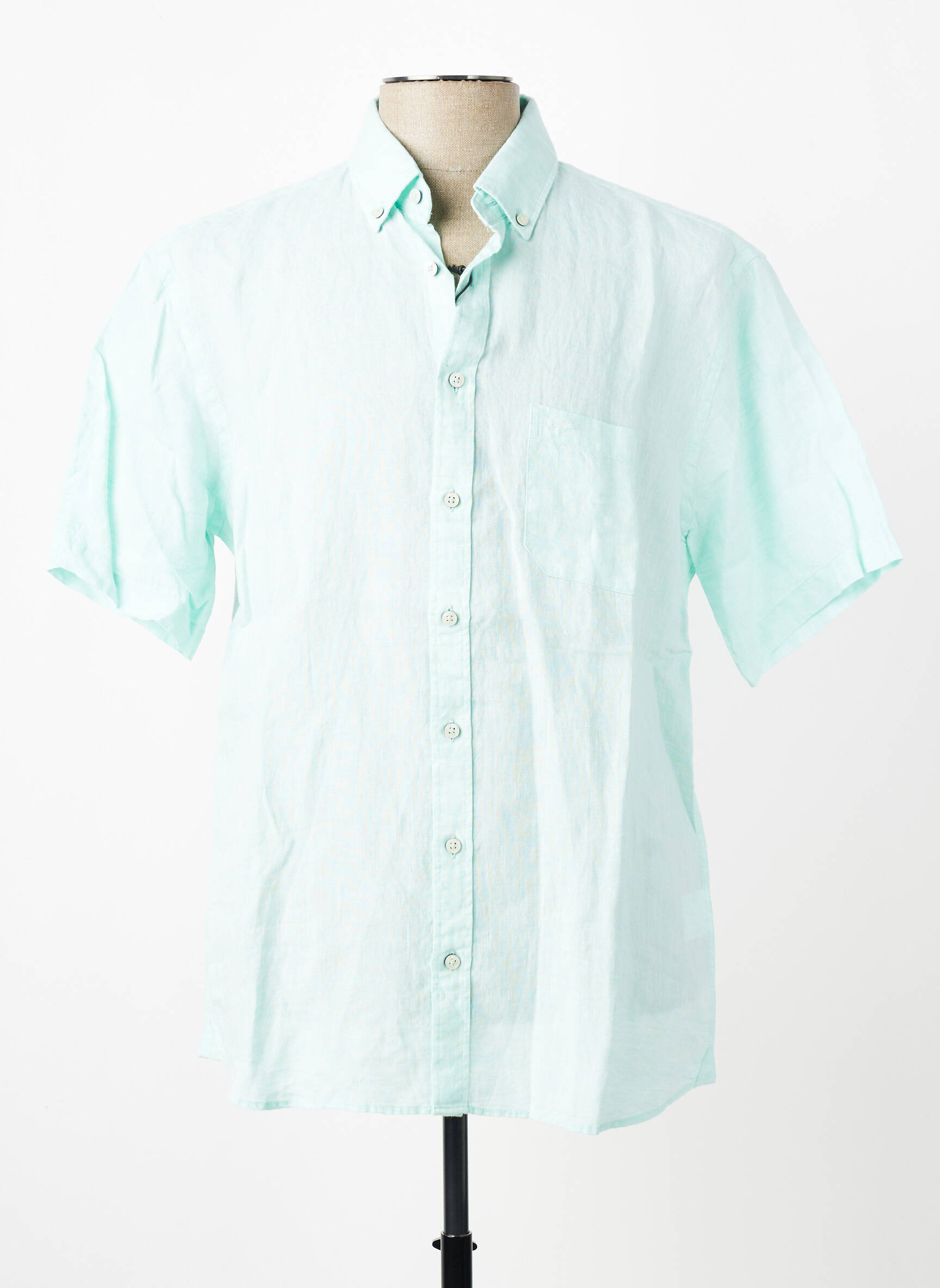 Chemise manches courtes poches vert FYNCH-HATTON homme