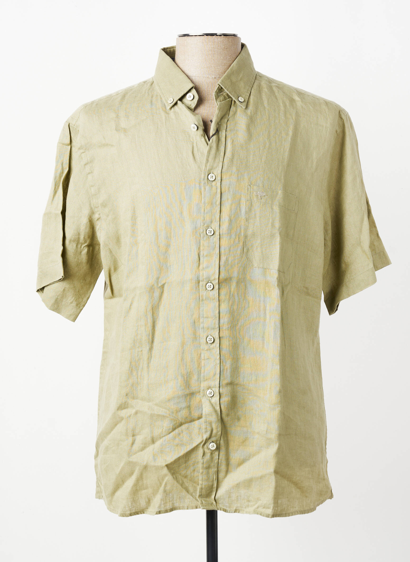 Chemise manches courtes poches vert fonce FYNCH-HATTON homme