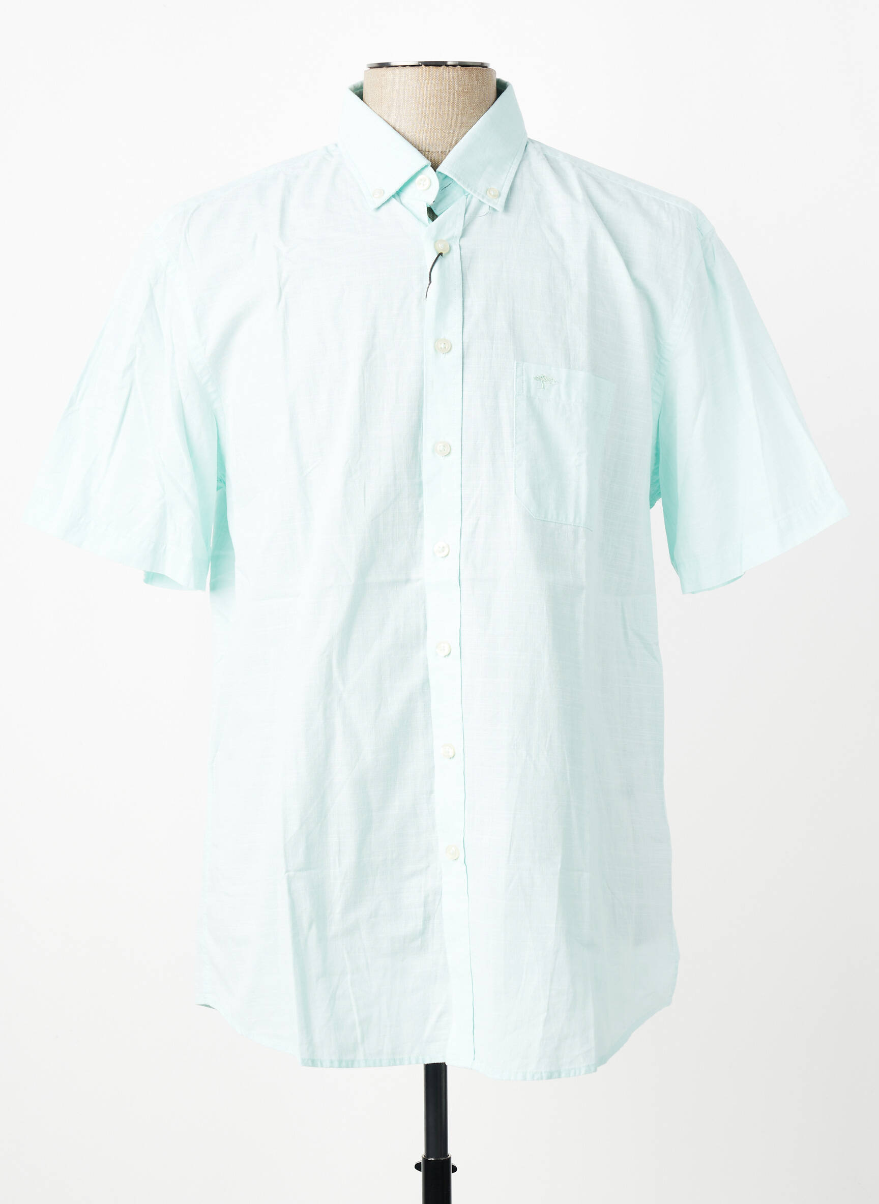 Chemise manches courtes poches vert FYNCH-HATTON homme