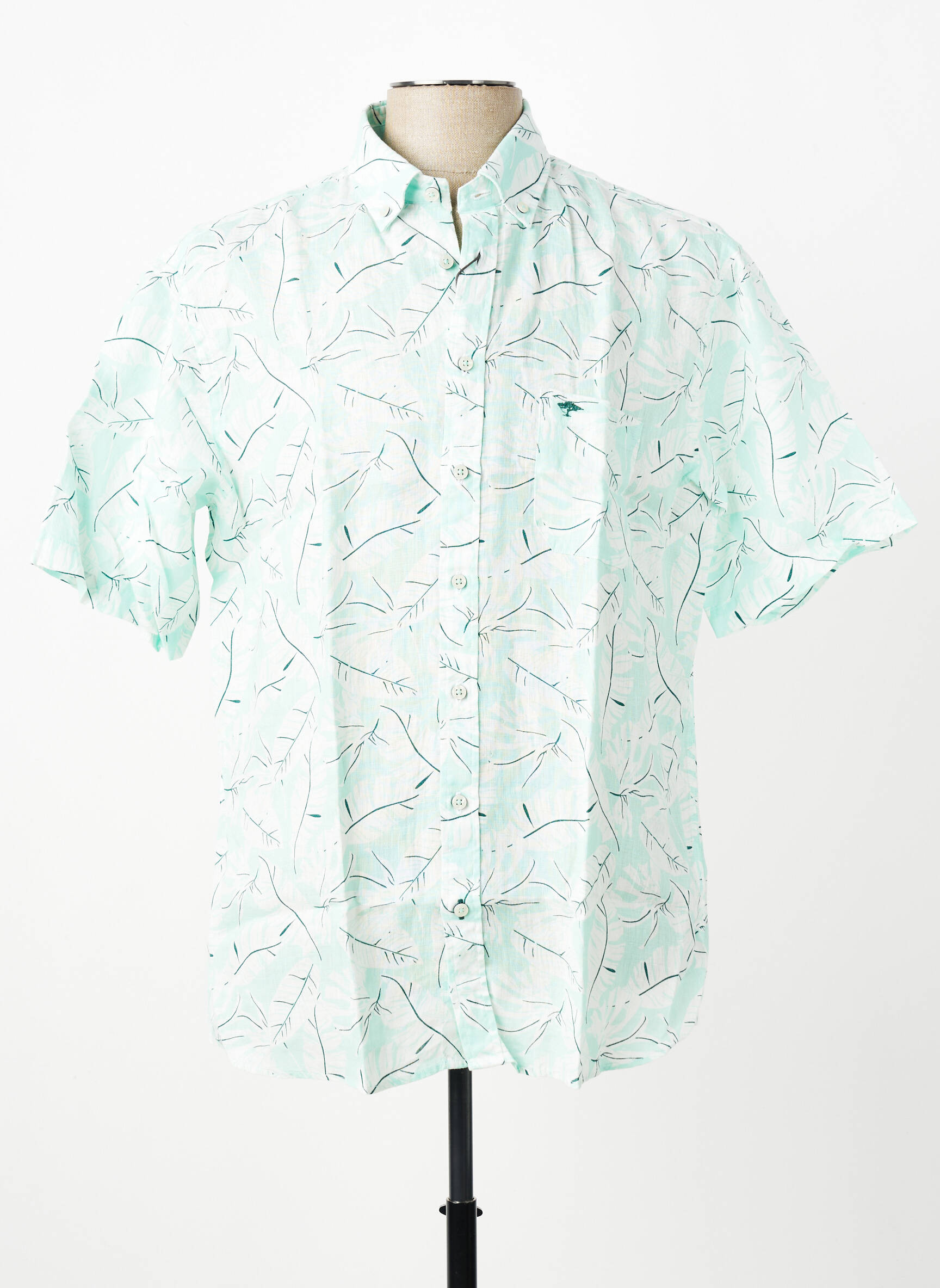 Chemise manches courtes poches vert FYNCH-HATTON homme