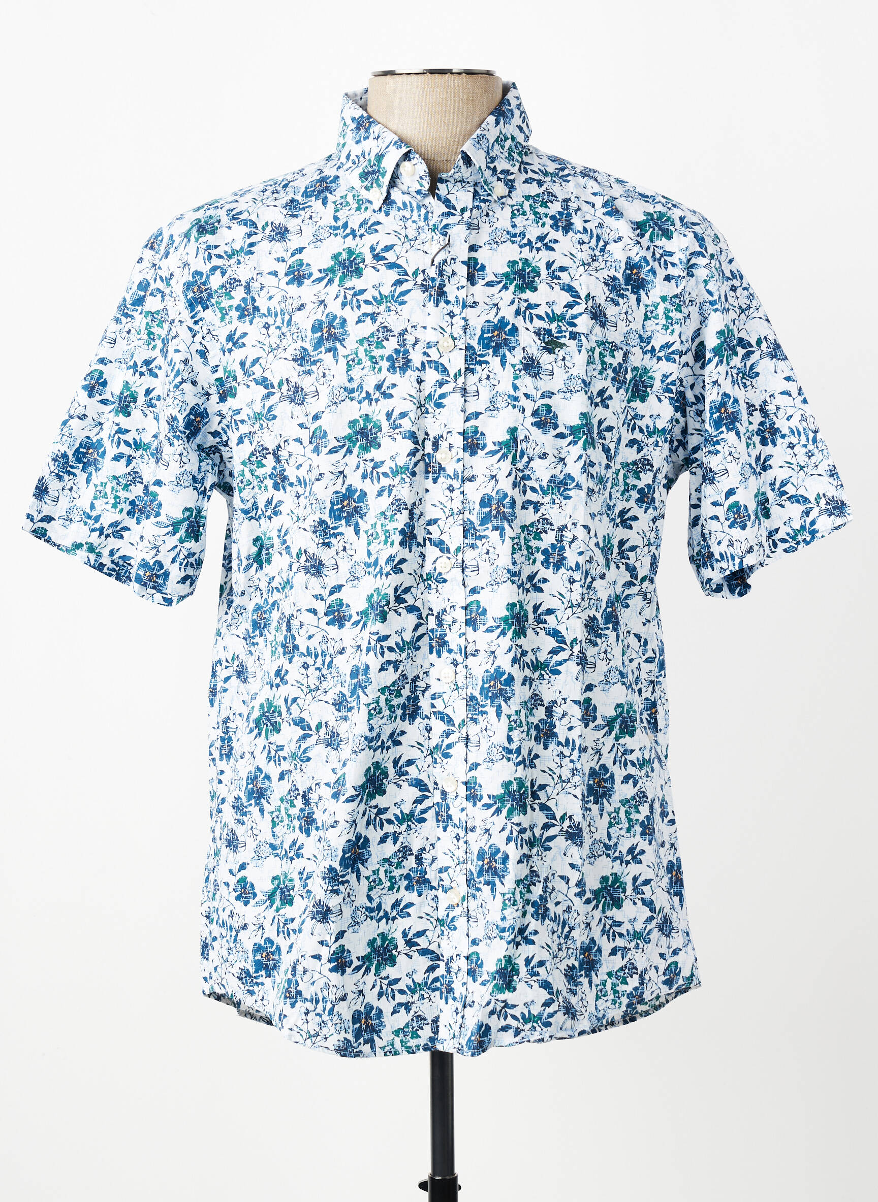 Chemise manches courtes poches bleu FYNCH-HATTON homme