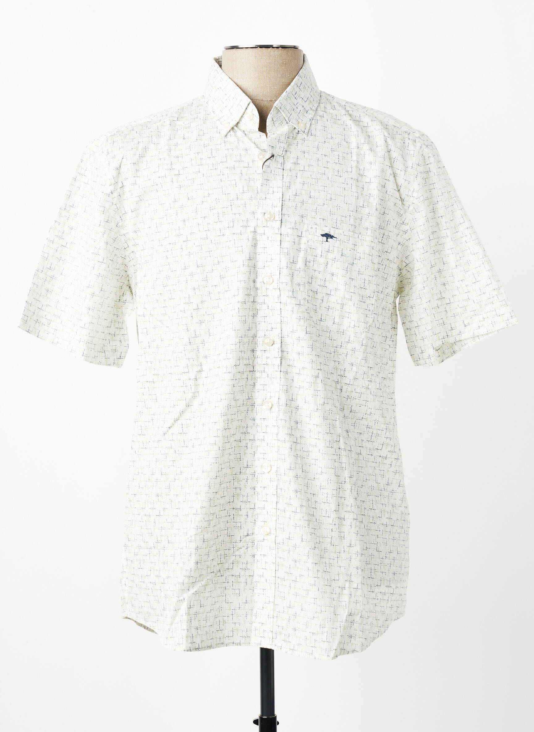 Chemise manches courtes poches beige FYNCH-HATTON homme