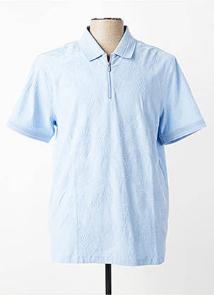 Polo tissage jersey manches courtes bleu FYNCH-HATTON homme