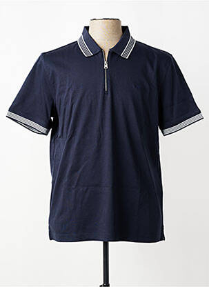 Polo tissage jersey manches courtes bleu FYNCH-HATTON homme