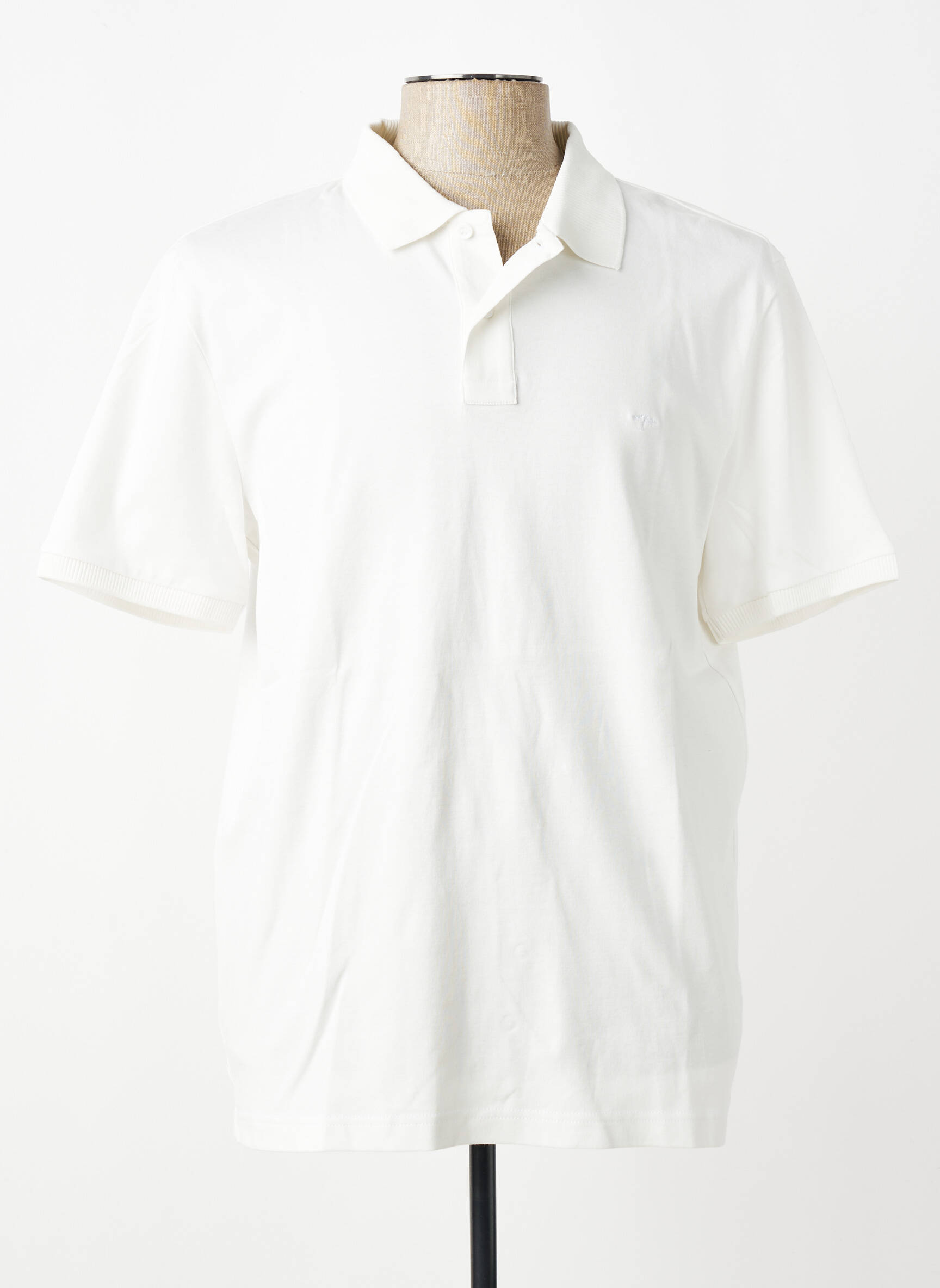 T-shirt broderie manches courtes blanc FYNCH-HATTON homme