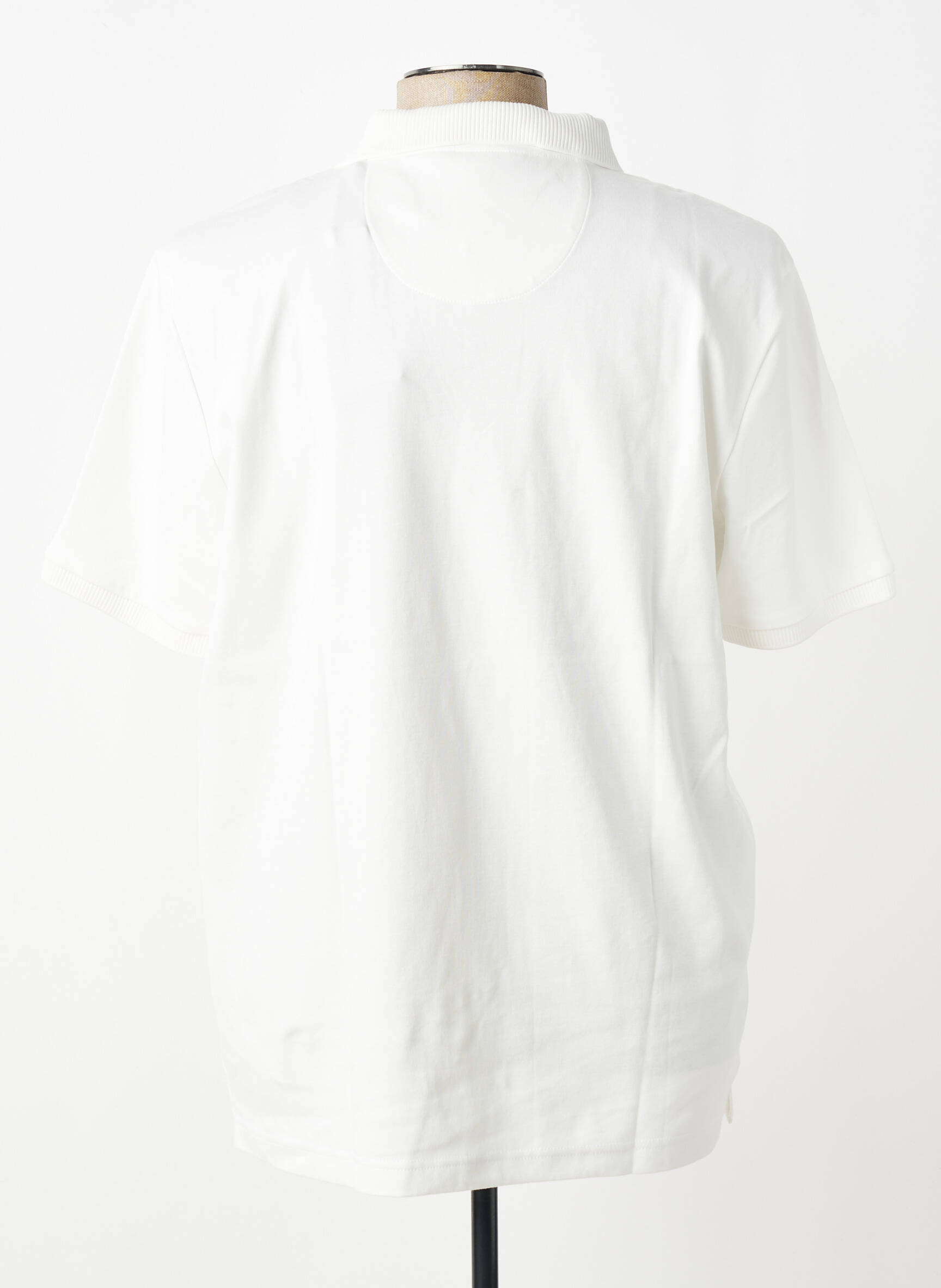 T-shirt broderie manches courtes blanc FYNCH-HATTON homme