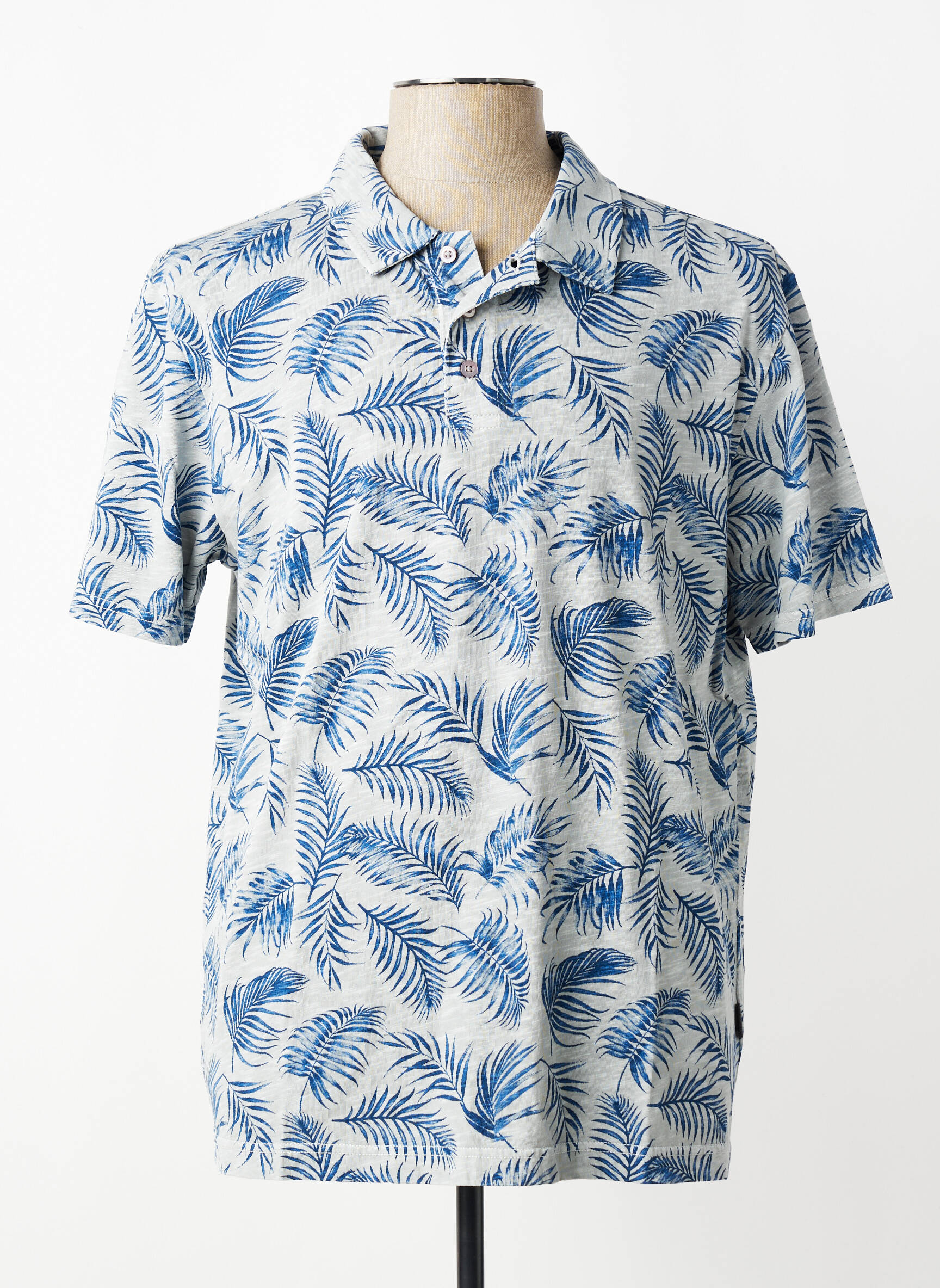 Polo tissage jersey manches courtes bleu FYNCH-HATTON homme