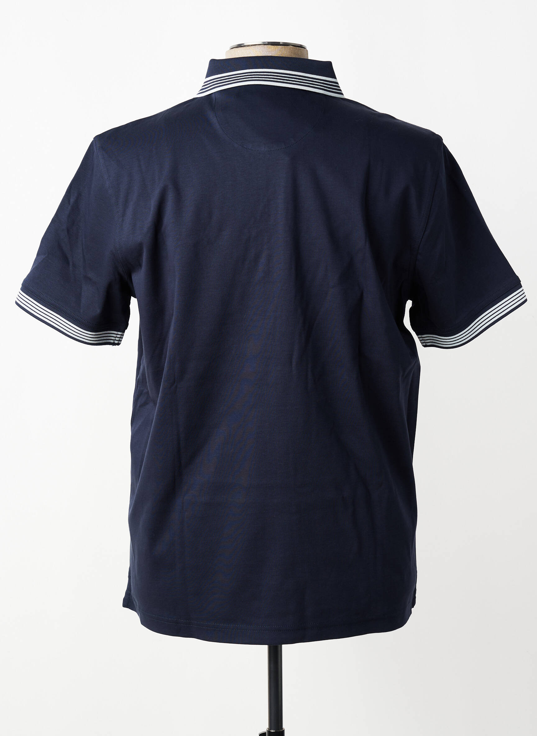 Polo tissage jersey manches courtes bleu FYNCH-HATTON homme