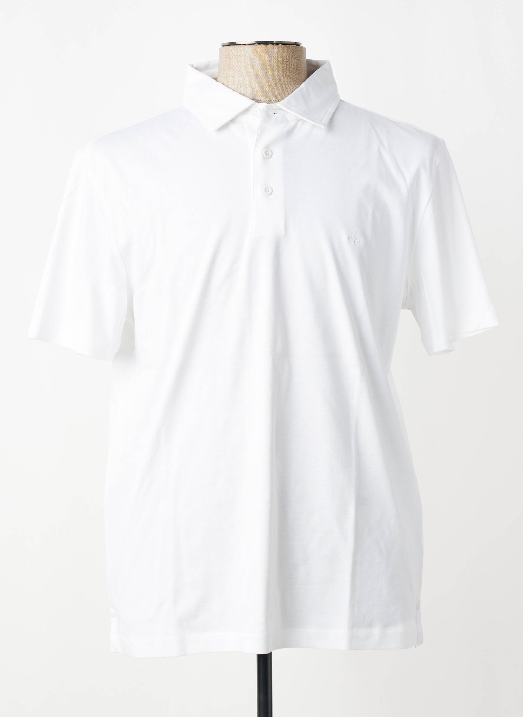 Polo tissage jersey manches courtes blanc FYNCH-HATTON homme