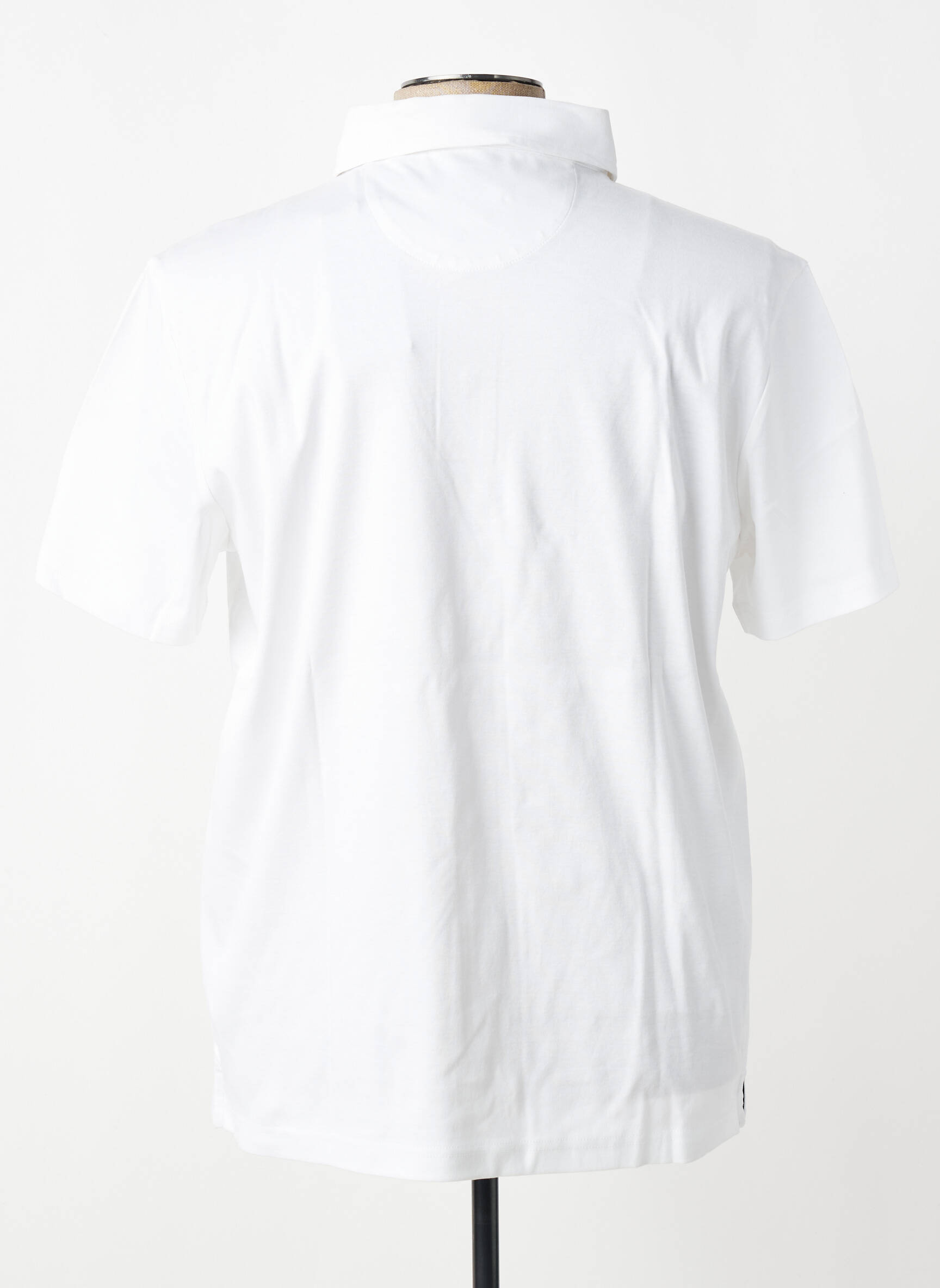 Polo tissage jersey manches courtes blanc FYNCH-HATTON homme