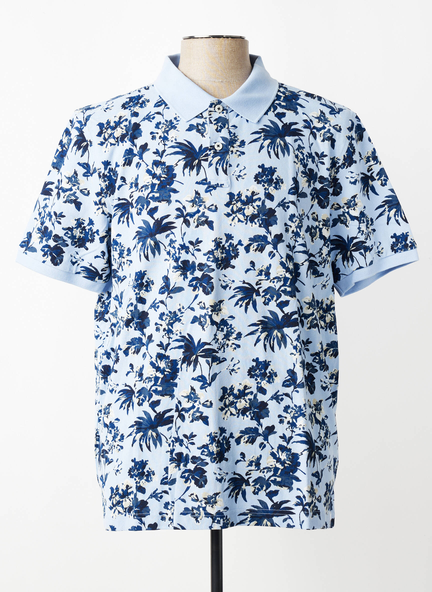Polo coupe droite manches courtes bleu FYNCH-HATTON homme