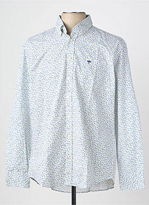 Chemise manches longues imprimé fantaisie bleu FYNCH-HATTON homme