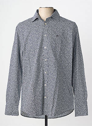 Chemise manches longues coupe droite bleu FYNCH-HATTON homme