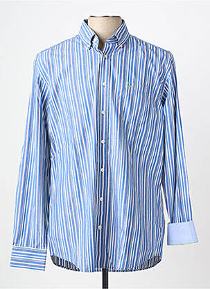 Chemise manches longues poches bleu FYNCH-HATTON homme