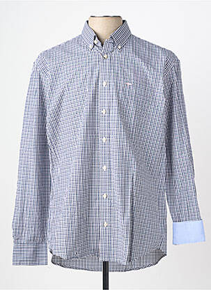 Chemise manches longues coupe droite bleu FYNCH-HATTON homme