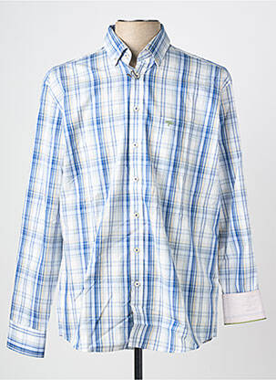 Chemise manches longues poches bleu FYNCH-HATTON homme